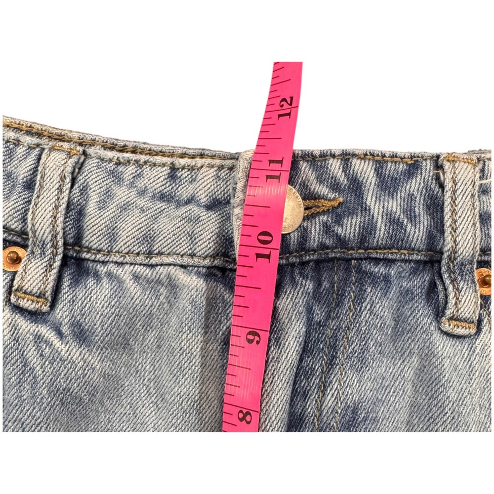 Dear John Women's Light Wash Wide Leg Cropped Cuffed Denim Jeans Size 28 - Picture 12 of 14